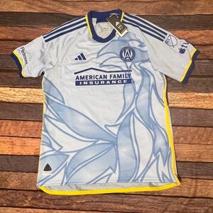 Atlanta United FC Adidas Climalite Mens Blue New Soccer Futbol MLS Jersey